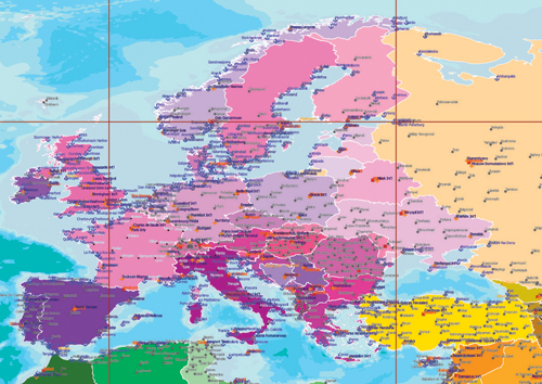 Europe Map - A3 Size